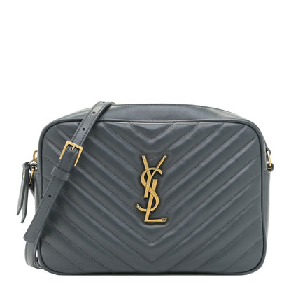 Saint Laurent Calfskin Matelasse Monogram Lou Camera Bag Dark Smog 1 of 12