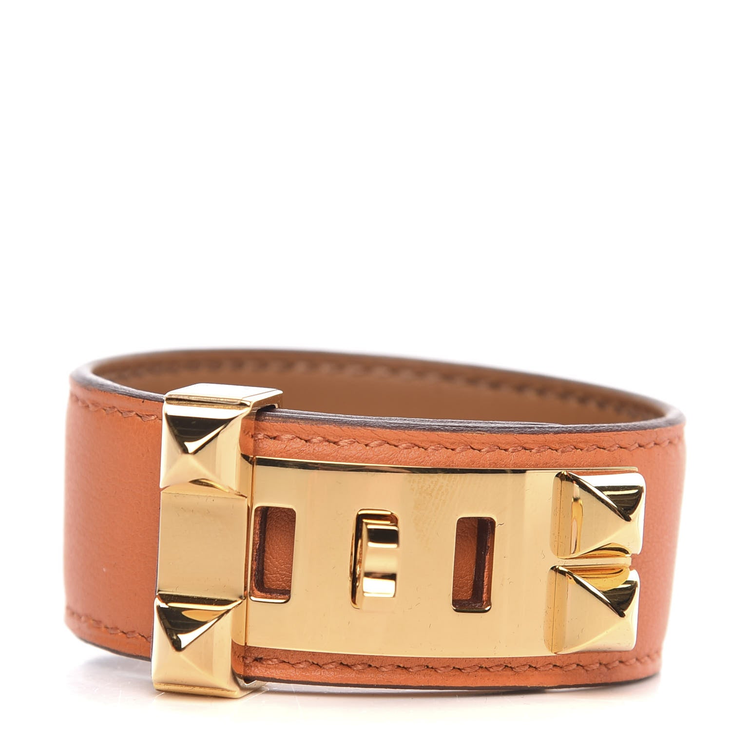 Hermes Swift Collier de Chien CDC 24 Bracelet T2 Orange 1 of 6