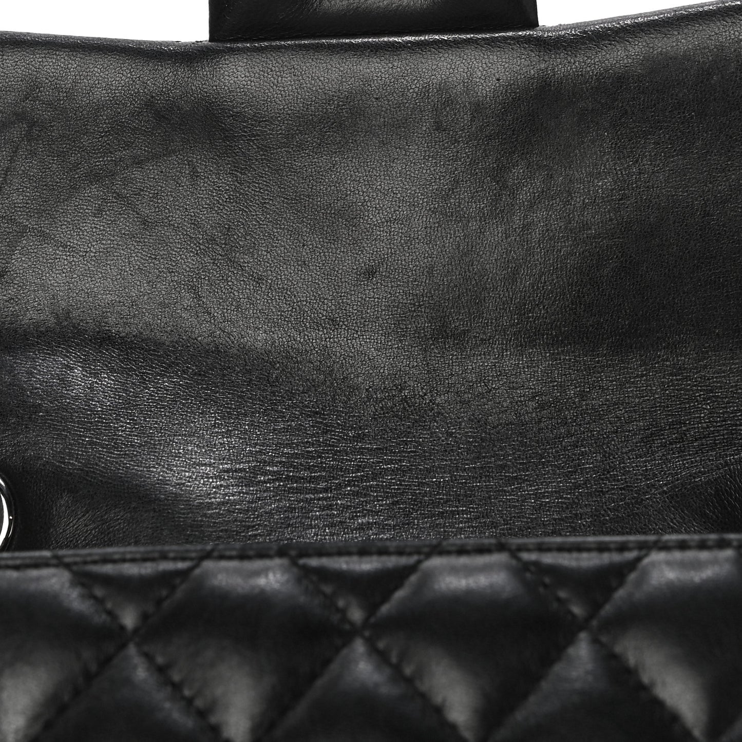 Lambskin Quilted Valentine Charms Mini Rectangular Flap Black
