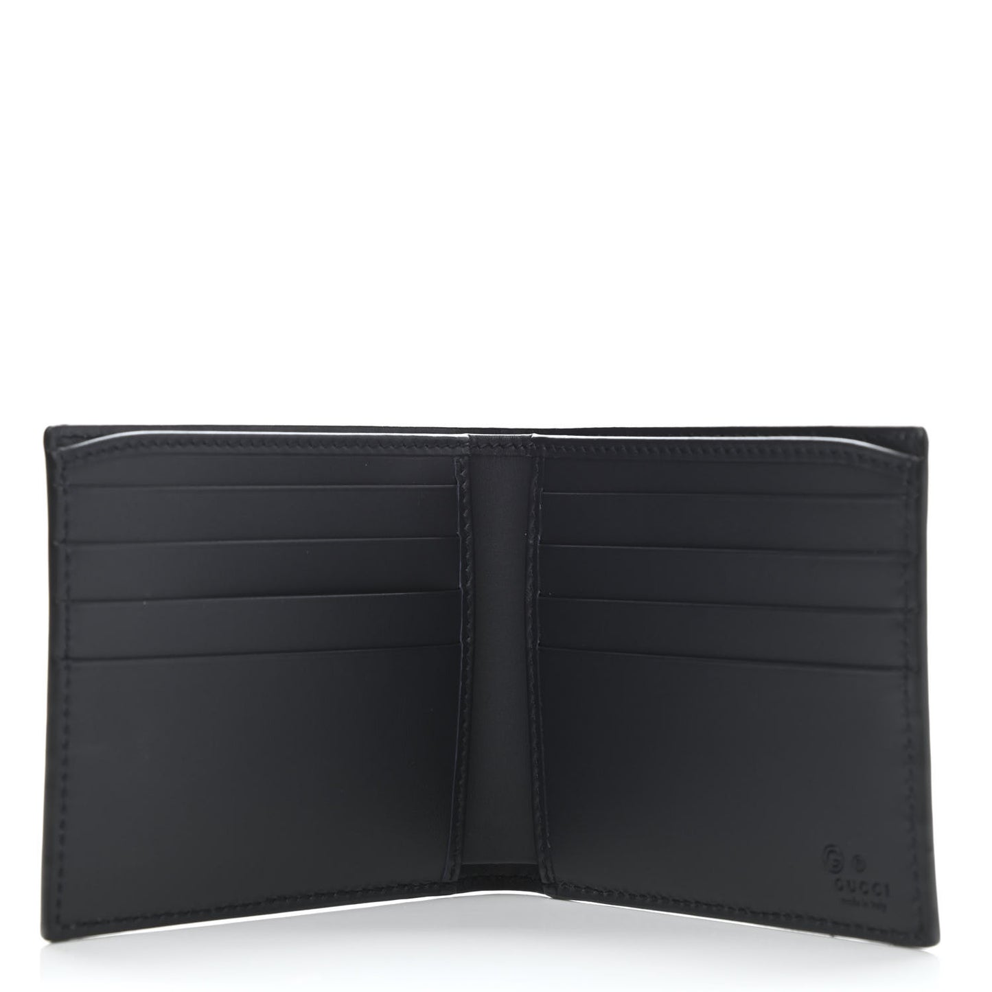 GG Supreme Monogram Blooms Bi-Fold Wallet Beige Blue Navy