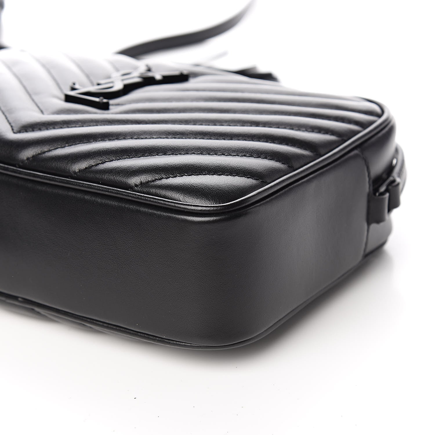 Saint Laurent Calfskin Matelasse Monogram Lou Camera Bag Black 9 of 10