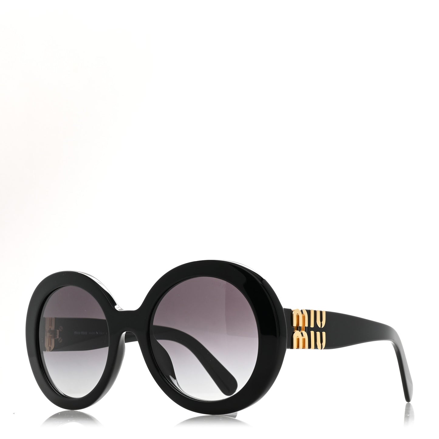 Acetate Round Sunglasses SMU 11Y Black