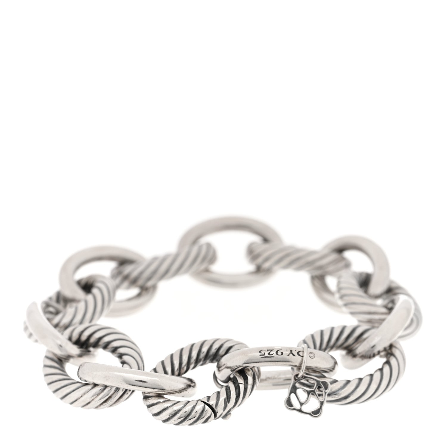 David Yurman Sterling Silver 17mm Extra Large Oval Link Bracelet 2 of 3