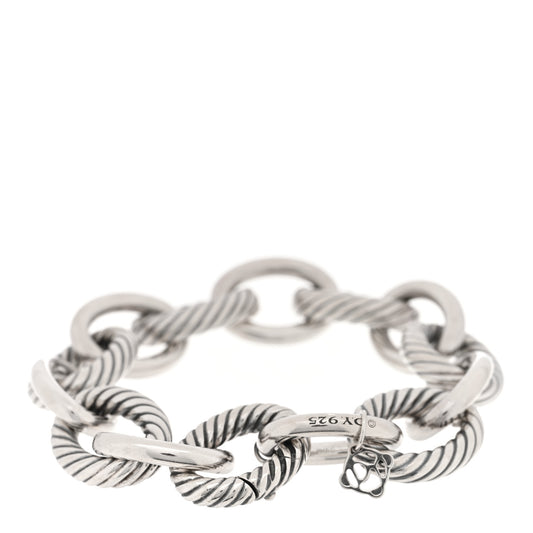 Sterling Silver 17mm Extra Large Oval Link Bracelet