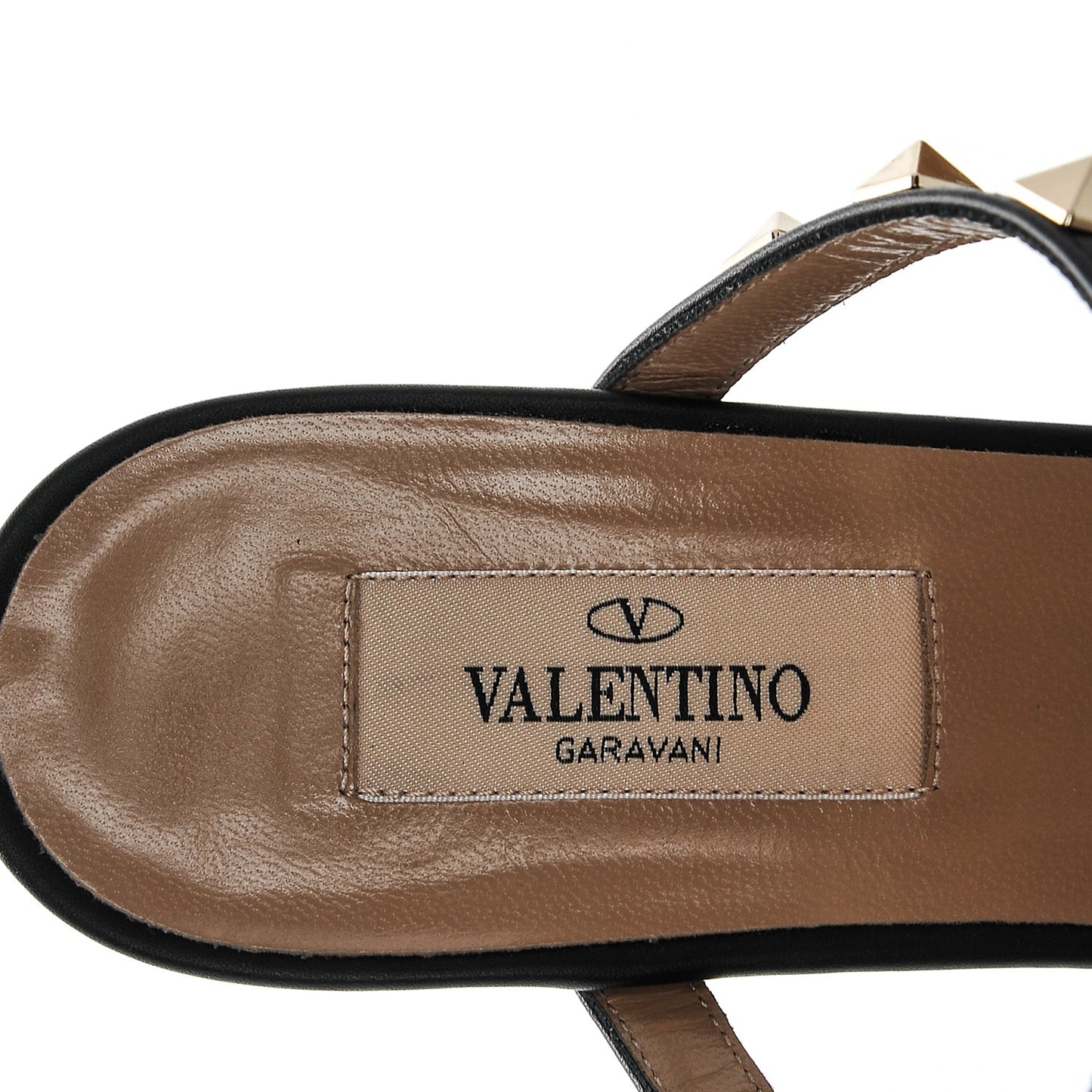 Calfskin Rockstud 60mm Caged Slide Sandals 37 Black