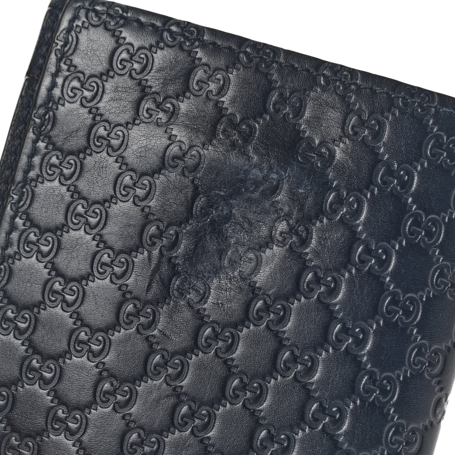 Gucci Microguccissima Bi-Fold Wallet Navy 9 of 9