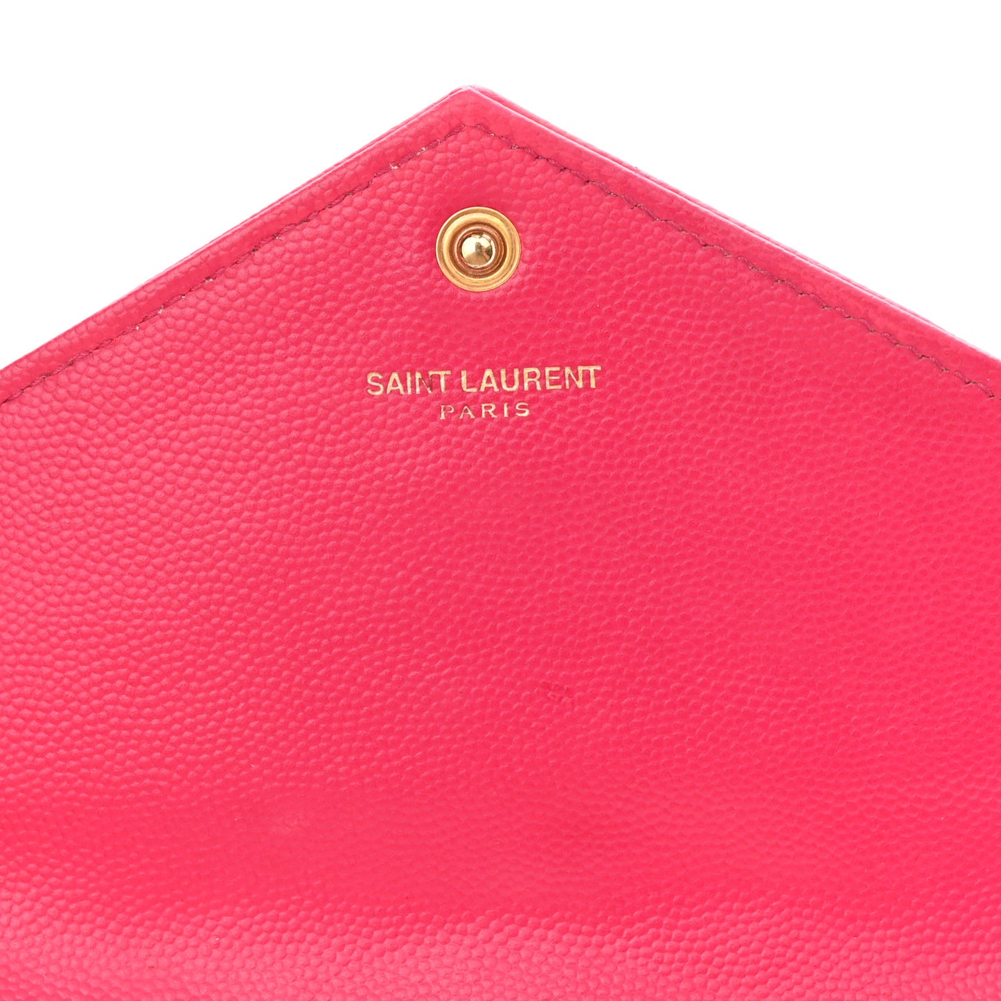 Grain De Poudre Matelasse Chevron Monogram Envelope Chain Wallet Bubblegum