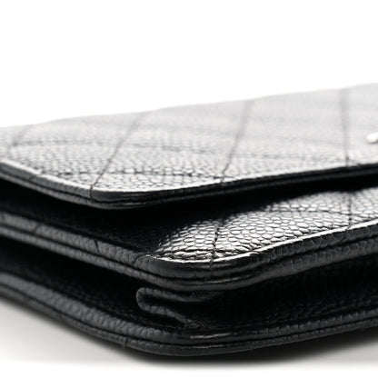 Chanel Caviar Quilted Wallet On Chain WOC Black 10 of 12