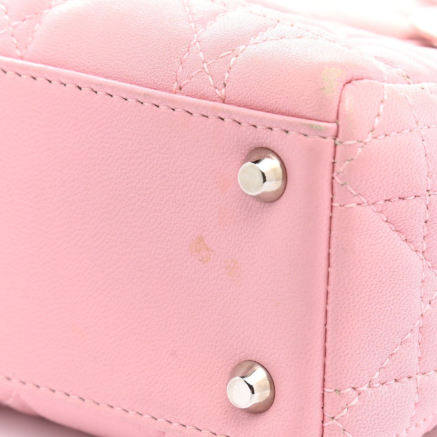Christian Dior Lambskin Cannage Mini Lady Dior Rose Clair 17 of 17