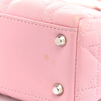 Christian Dior Lambskin Cannage Mini Lady Dior Rose Clair 17 of 17
