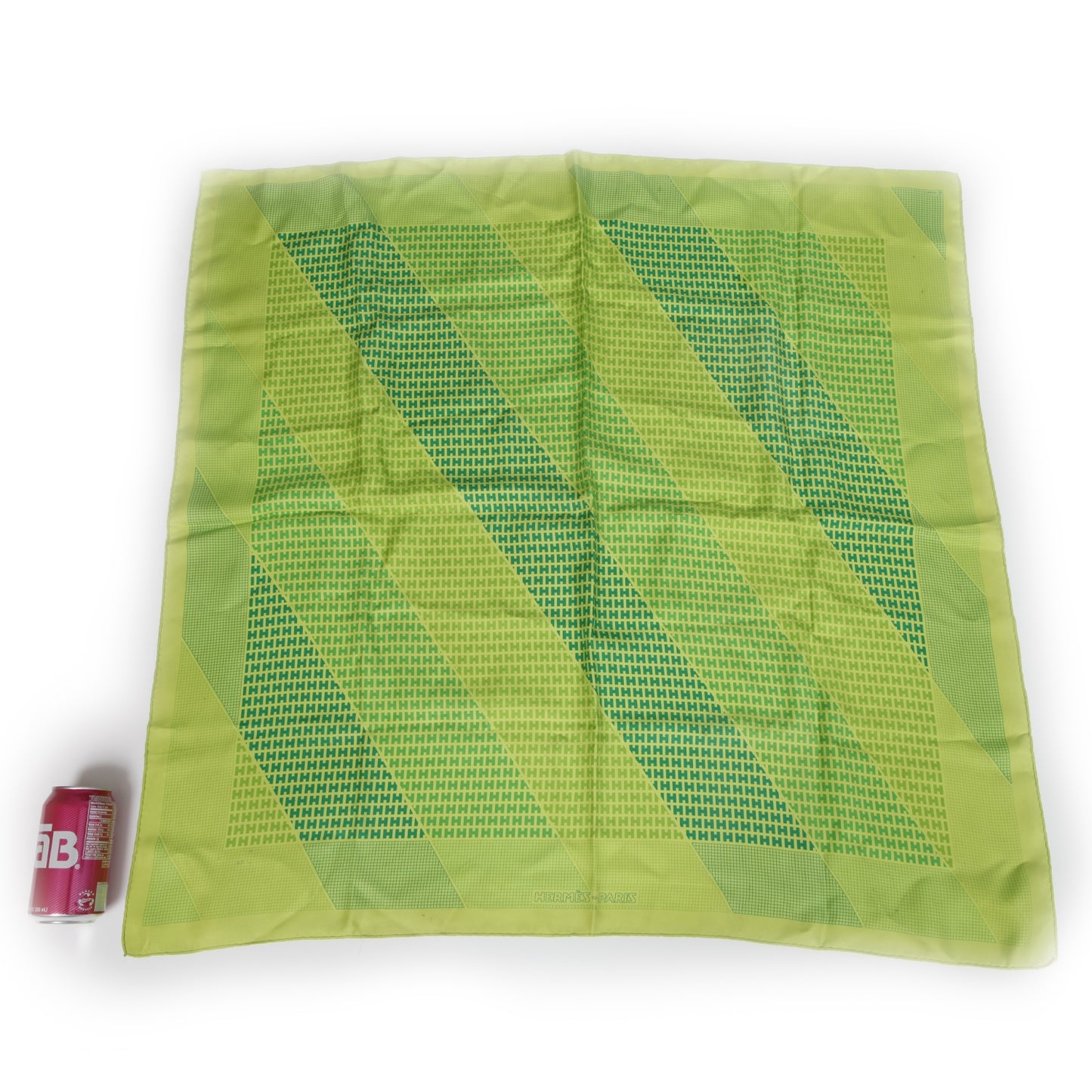 Silk H en Biais Scarf 90 Green