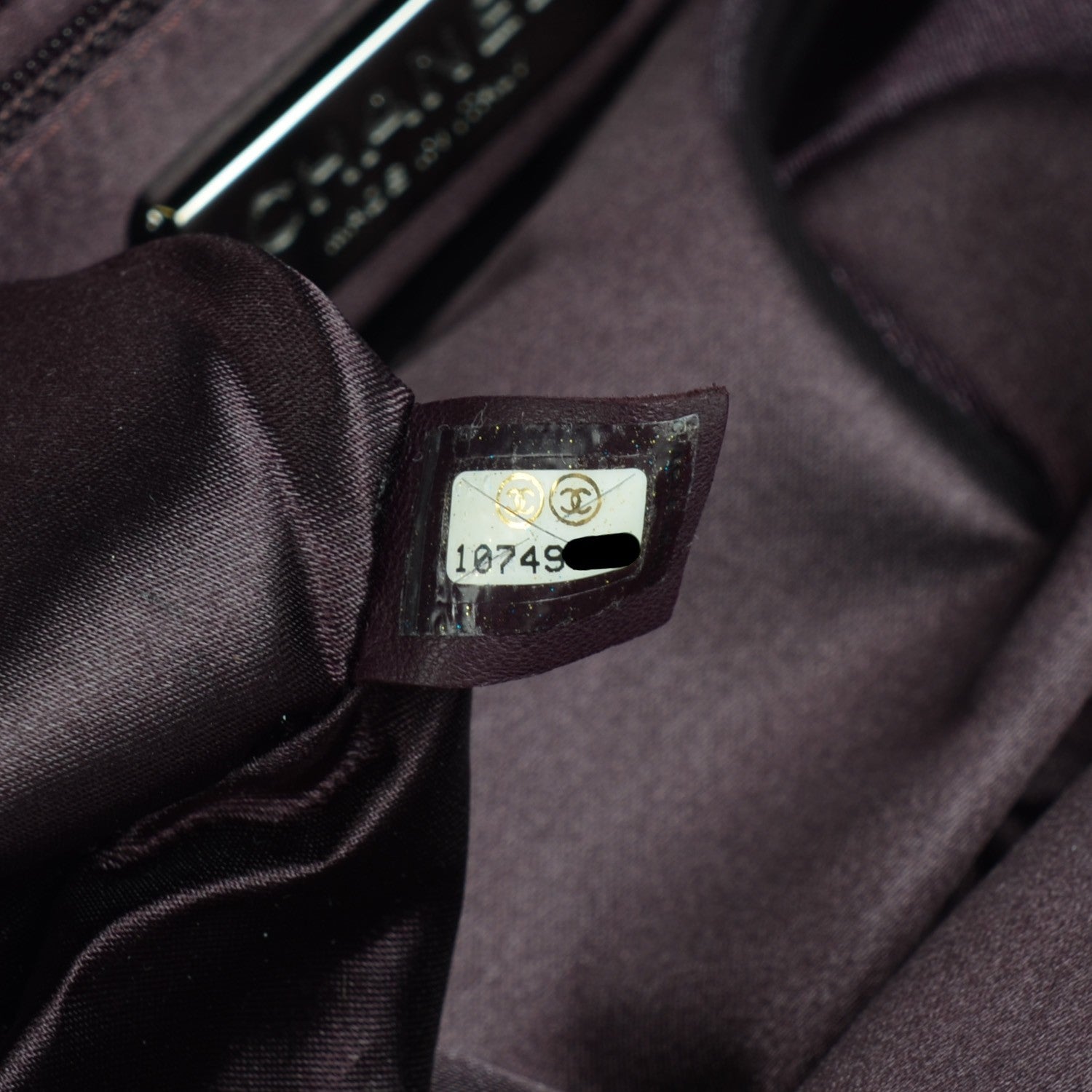 Chanel Lambskin Embroidered Frame Bag Violet Fonce 7 of 8