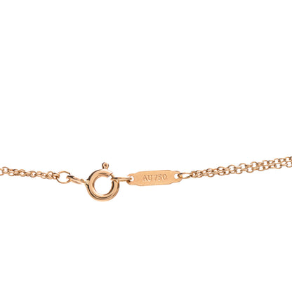 Tiffany 18K Yellow Gold Infinity Double Chain Pendant Necklace 5 of 6