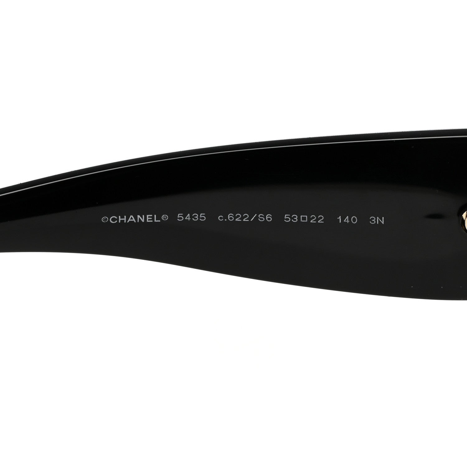 Chanel Acetate Rectangle Sunglasses 5435 Black 5 of 8