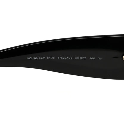 Chanel Acetate Rectangle Sunglasses 5435 Black 5 of 8