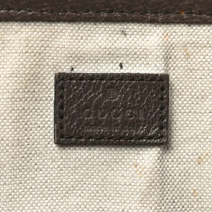 Gucci GG Supreme Monogram Textured Calfskin Small Ophidia Shoulder Tote Bag Beige Ebony New Acero 6 of 10