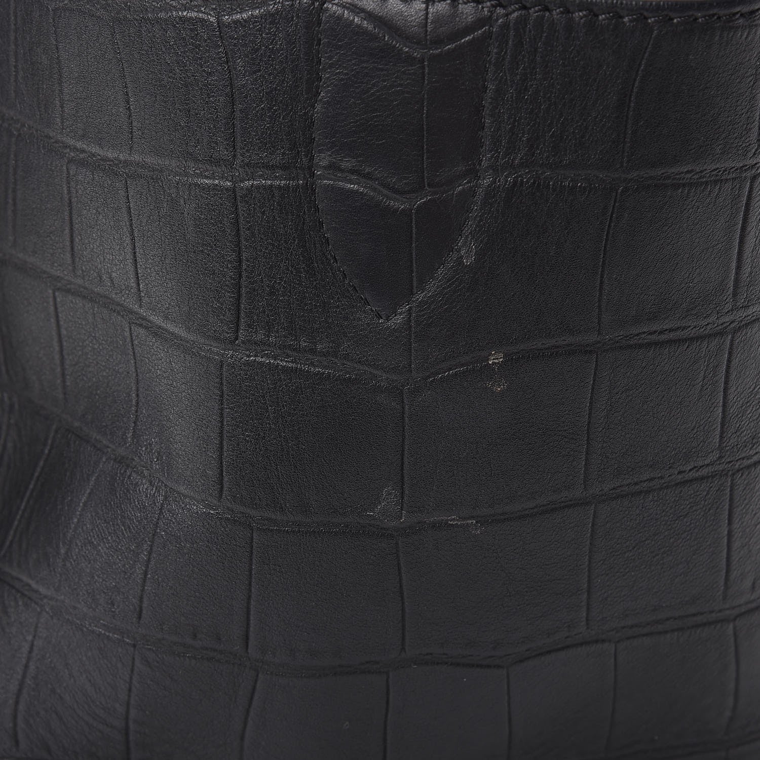 Celine Crocodile Embossed Calfskin Medium Phantom Luggage Black 12 of 12
