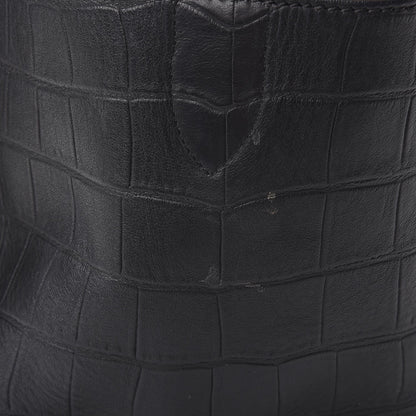 Celine Crocodile Embossed Calfskin Medium Phantom Luggage Black 12 of 12