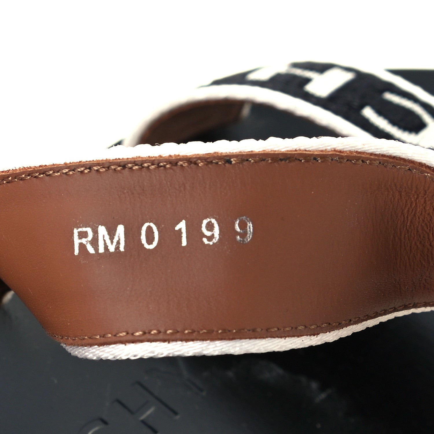 Givenchy Grosgrain Cross Logo Ankle Strap Sandals 36.5 Black White 11 of 11