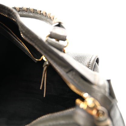 Balenciaga Chevre Gold Metallic Edge Hardware Mini City Gris Acier 5 of 10