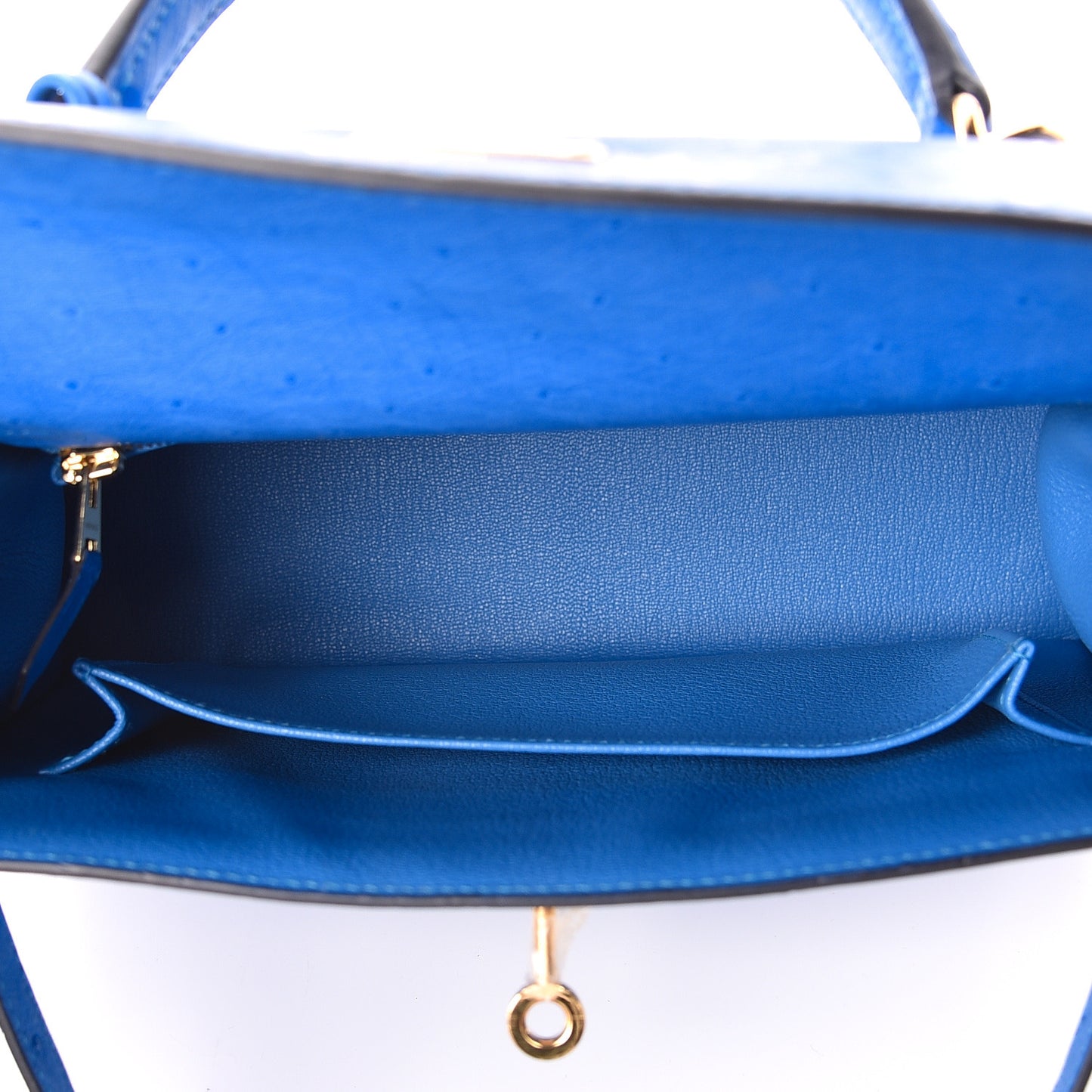 Ostrich Kelly Sellier 25 Bleuet