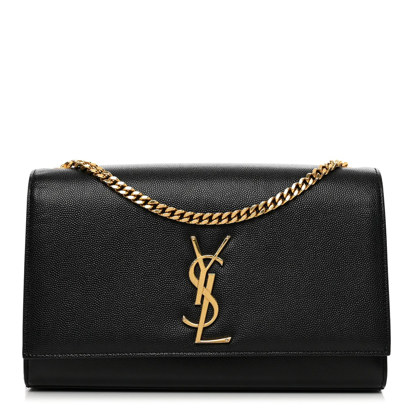 Grain De Poudre Medium Classic Monogram Kate Satchel Black