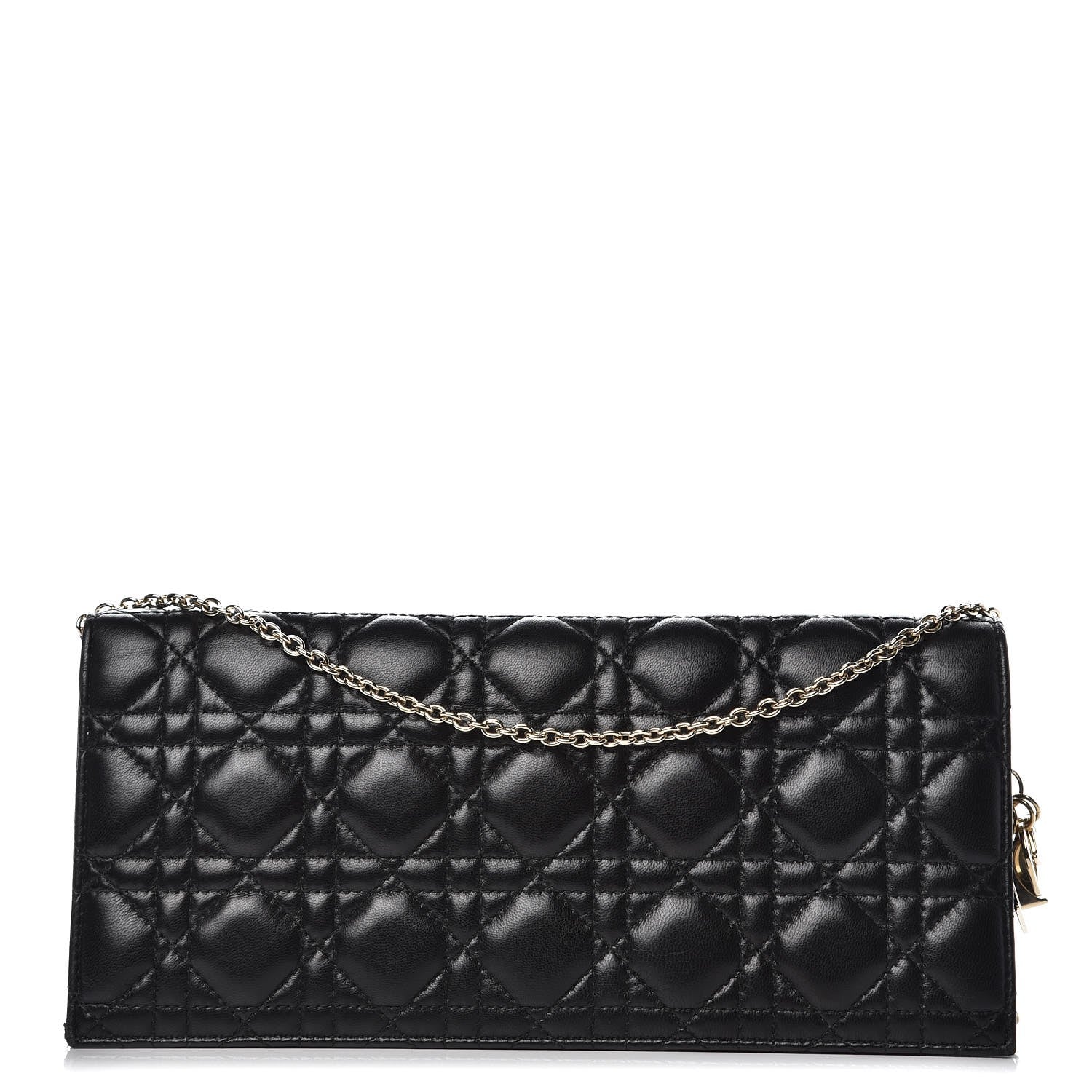 Christian Dior Lambskin Cannage Lady Dior Convertible Clutch Black 1 of 7