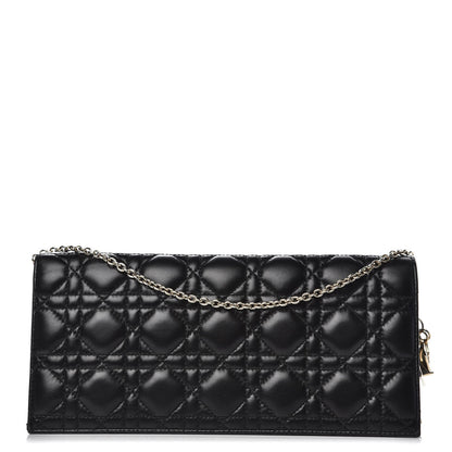 Christian Dior Lambskin Cannage Lady Dior Convertible Clutch Black 1 of 7