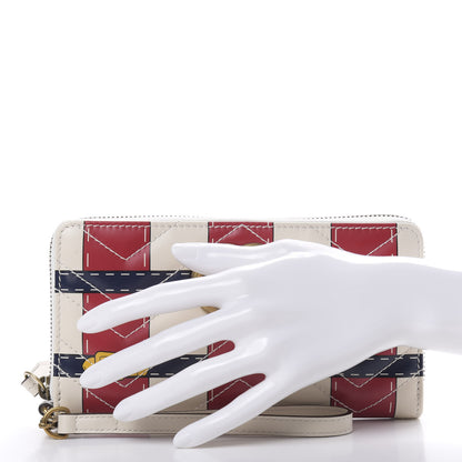 Gucci Calfskin Matelasse Trompe L'Oeil Print GG Marmont Zip Around Wallet 2 of 8