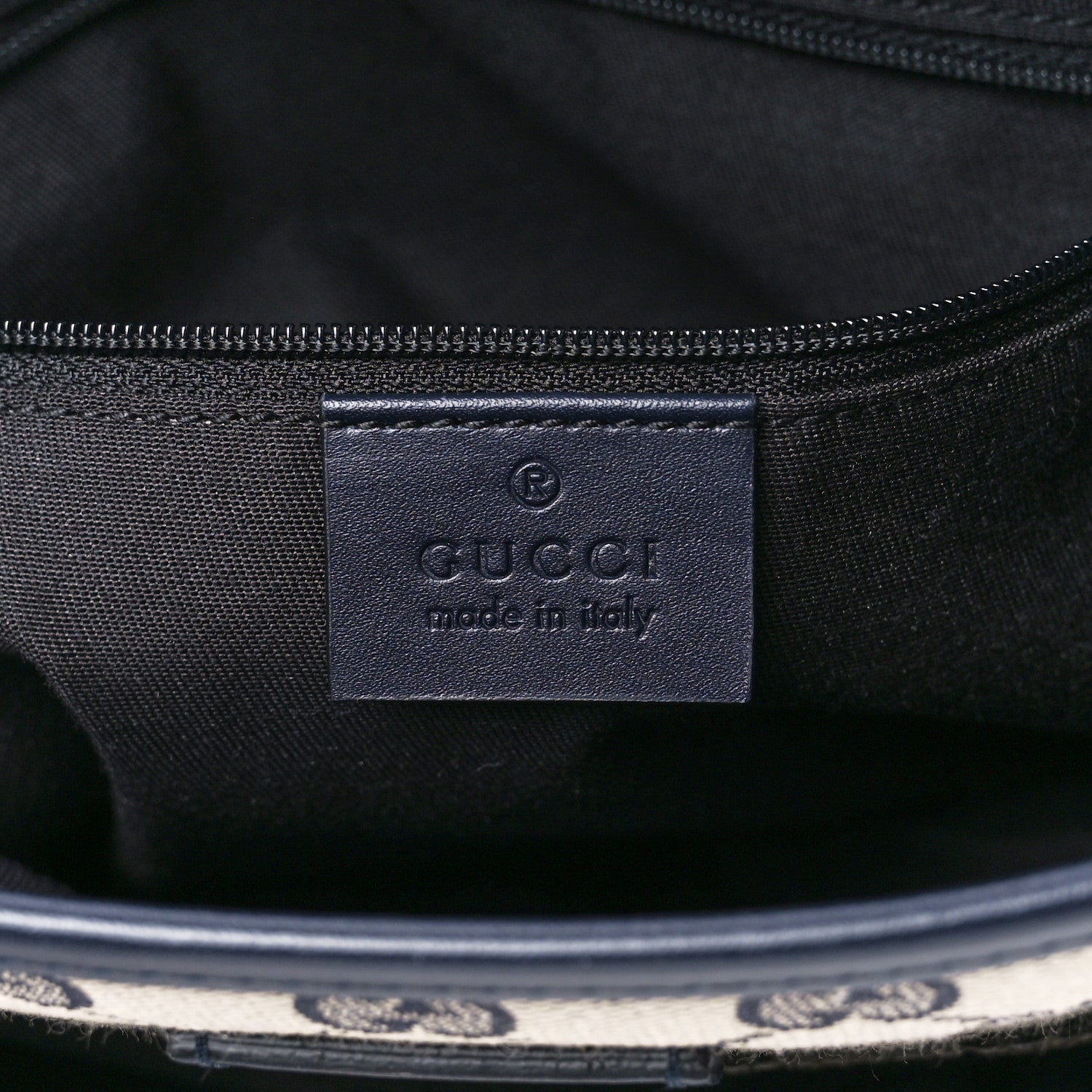 Gucci GG Supreme Monogram Web Flat Messenger Bag Navy 6 of 12