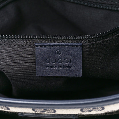 Gucci GG Supreme Monogram Web Flat Messenger Bag Navy 6 of 12