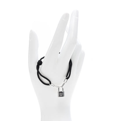 Louis Vuitton Sterling Silver Lockit Bracelet Black 2 of 6