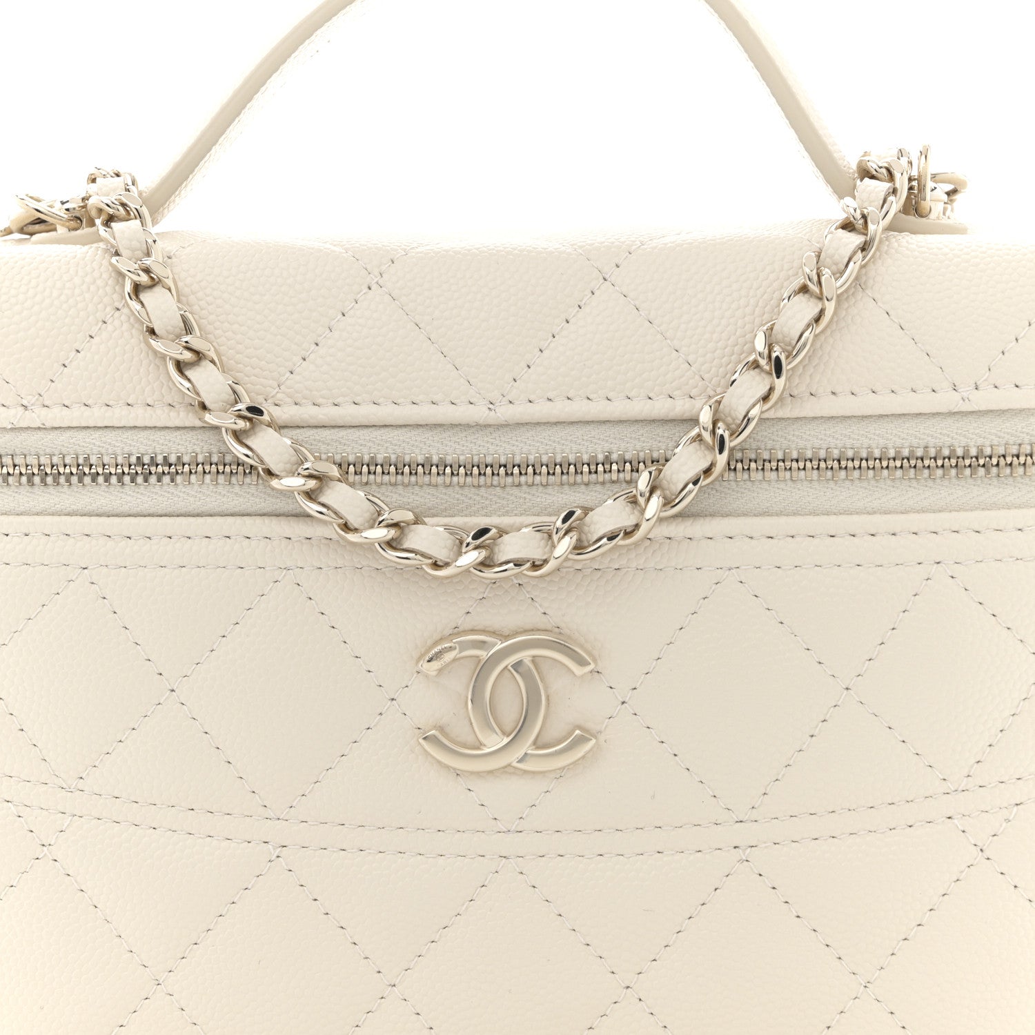 Chanel Caviar Quilted Trendy Handle Slim Vanity Ecru 8 of 11