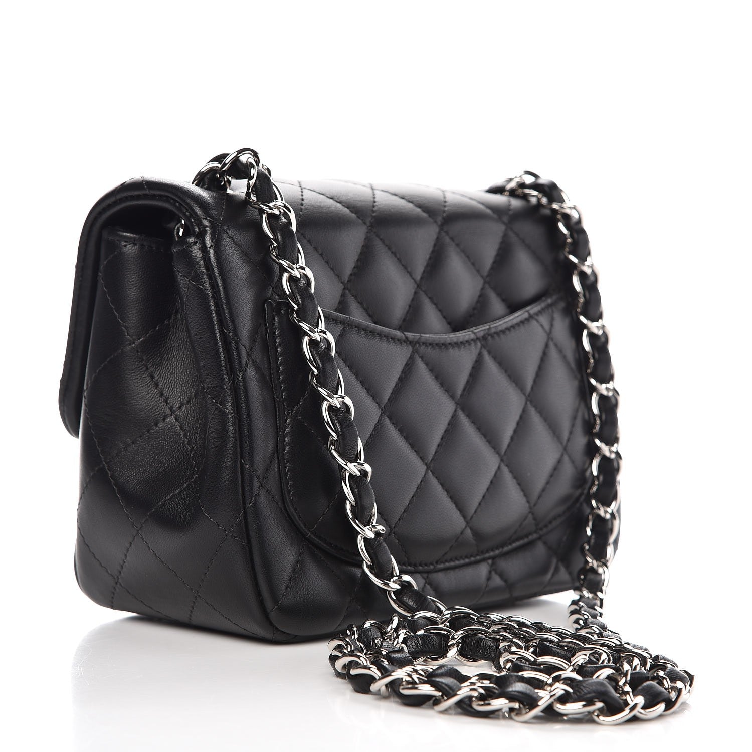 Chanel Lambskin Quilted Mini Square Flap Black 3 of 8