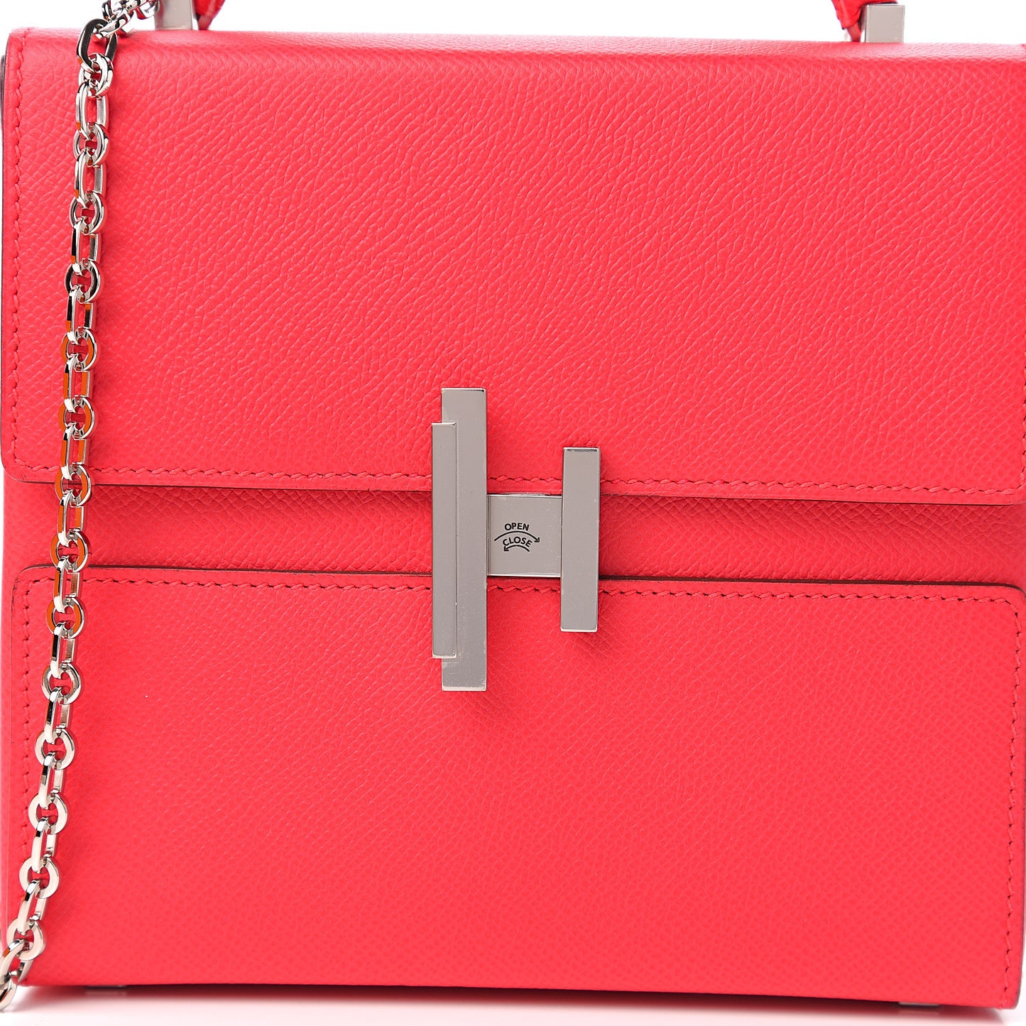 Epsom Cinhetic Boxy Top Handle Bag Rose Extreme