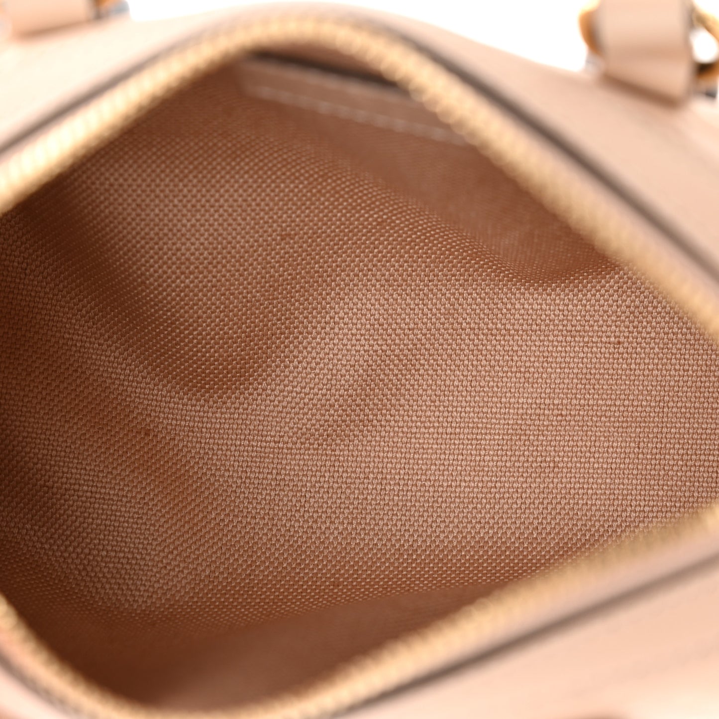 Gilbert Calfskin Jumbo GG Embossed Super Mini Top Handle Bowler Bag Beige