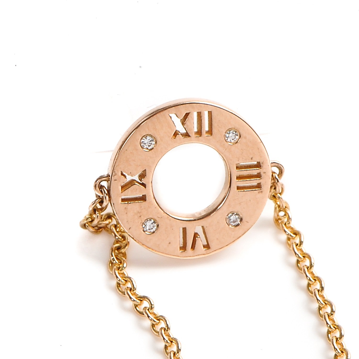 Tiffany 18K Rose Gold Diamond Atlas Pierced Bracelet 6 of 7