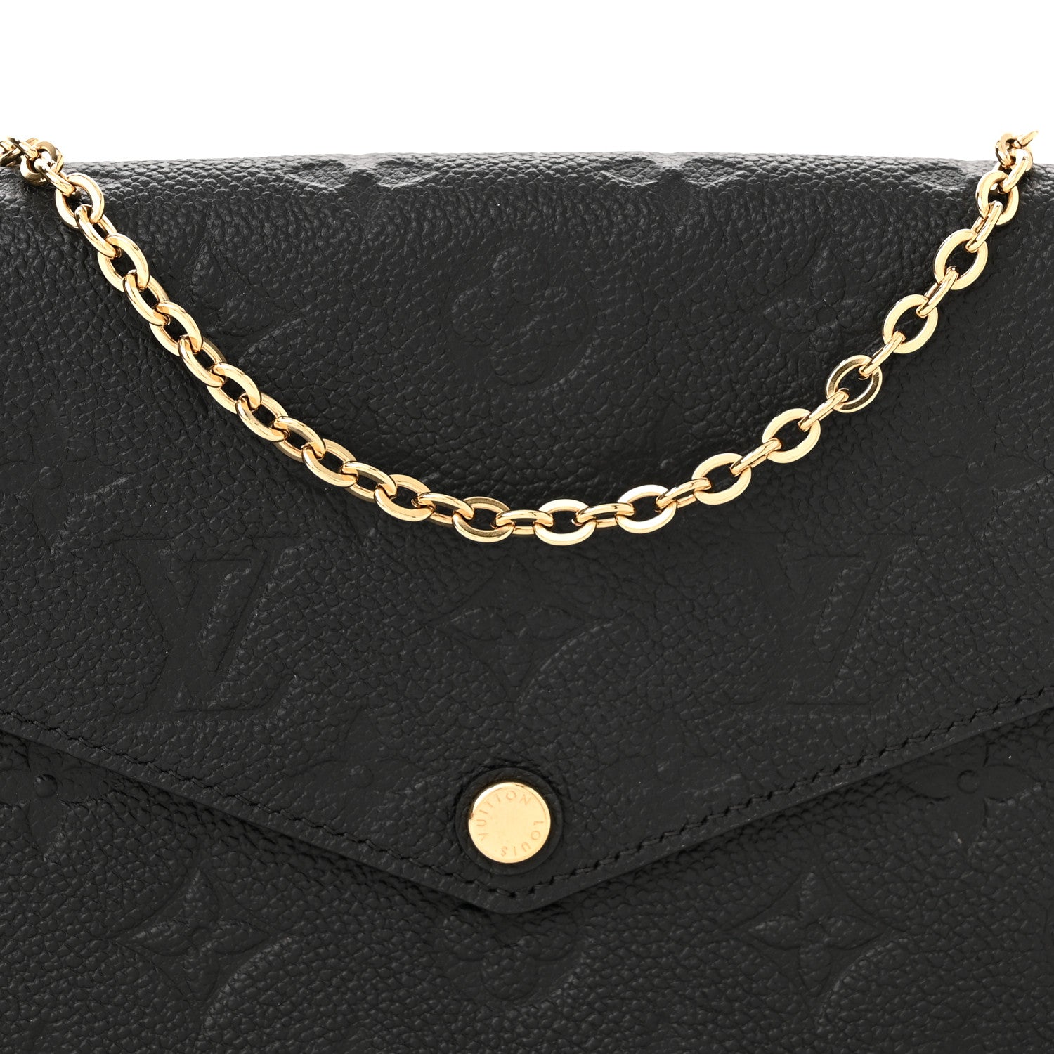 Louis Vuitton Empreinte Pochette Felicie Chain Wallet Black 9 of 12