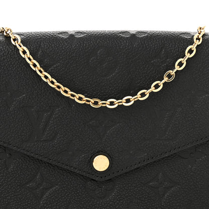 Louis Vuitton Empreinte Pochette Felicie Chain Wallet Black 9 of 12