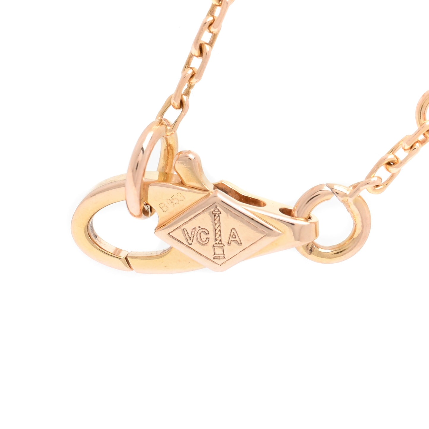 18K Rose Gold Carnelian Sweet Alhambra Bracelet