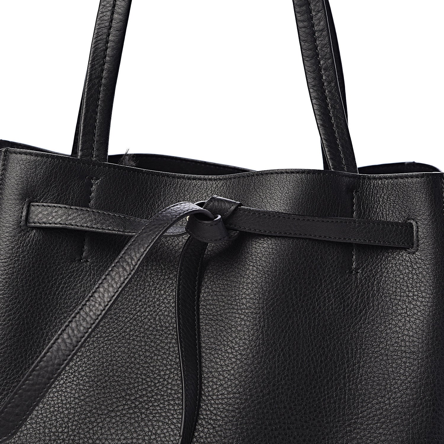 Celine Soft Grained Calfskin Small Belt Cabas Phantom Black 10 of 10