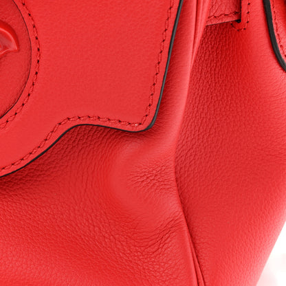 Versace Grained Calfskin Medusa Small Top Handle Handbag Red 12 of 12