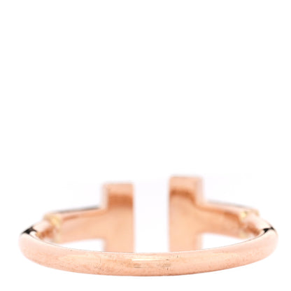 Tiffany 18K Rose Gold Diamond T Wire Ring 49 5 4 of 5