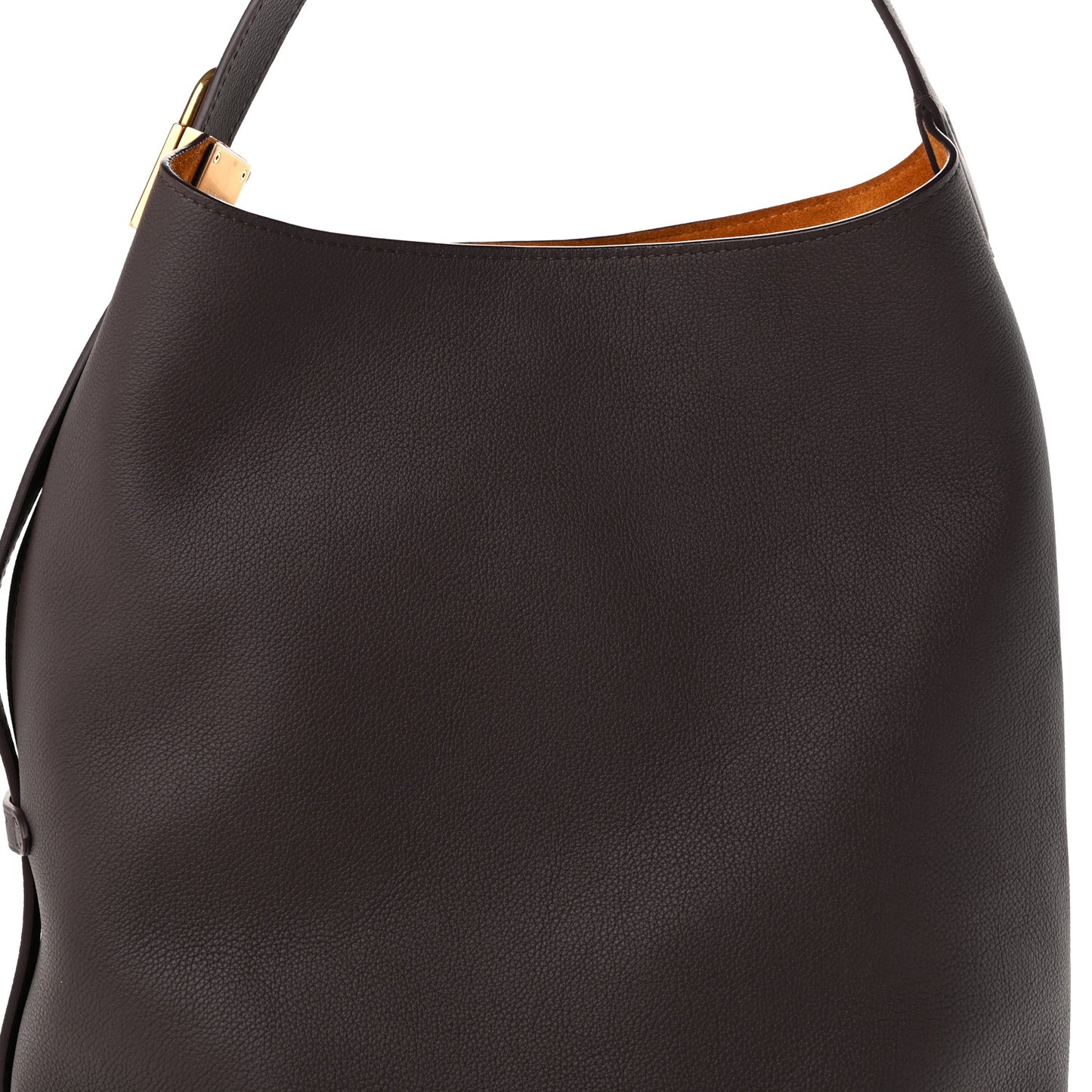 Grained Calfskin Low Key Hobo MM Chocolate