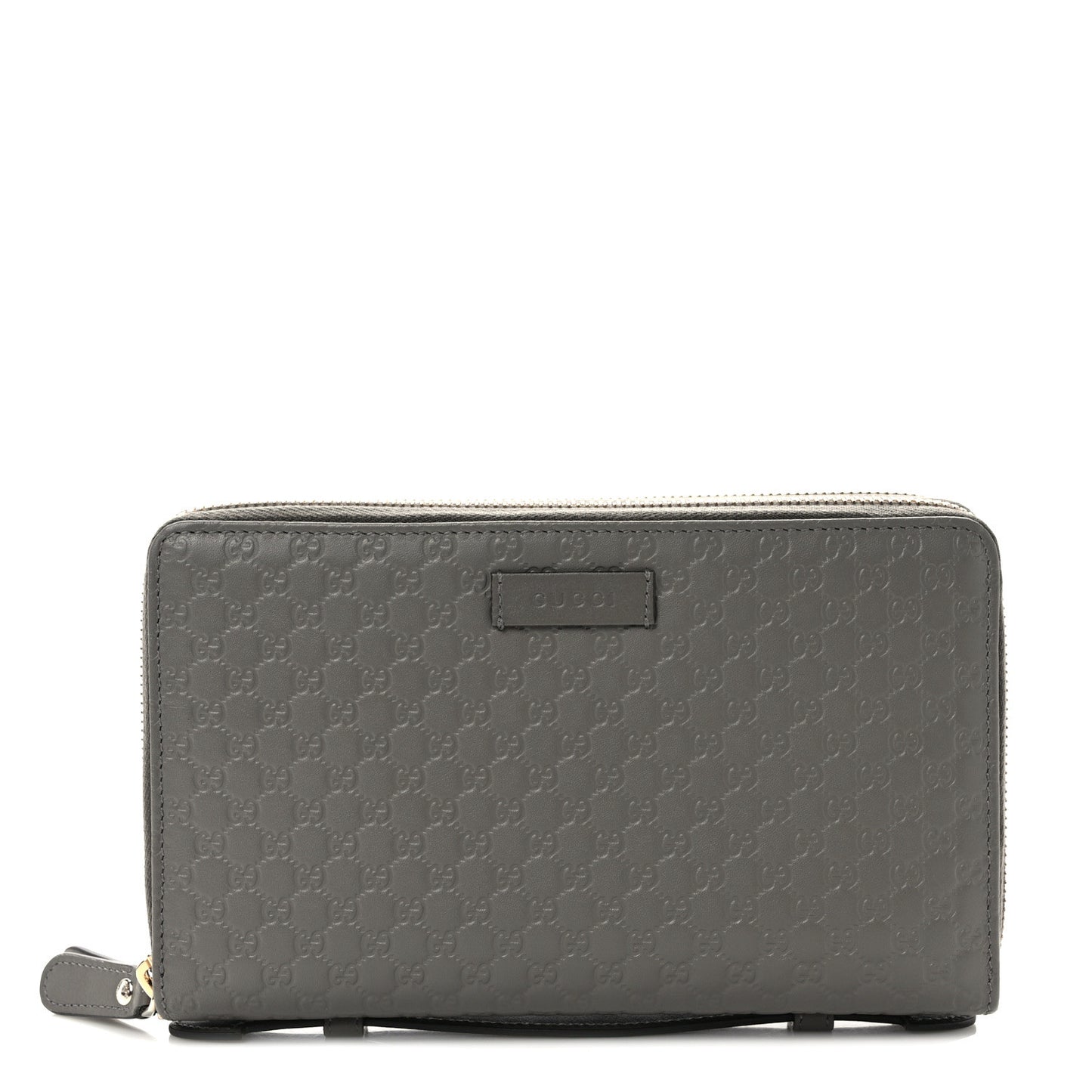 Soft Microguccissima Zip Around Top Handle Travel Wallet Loess