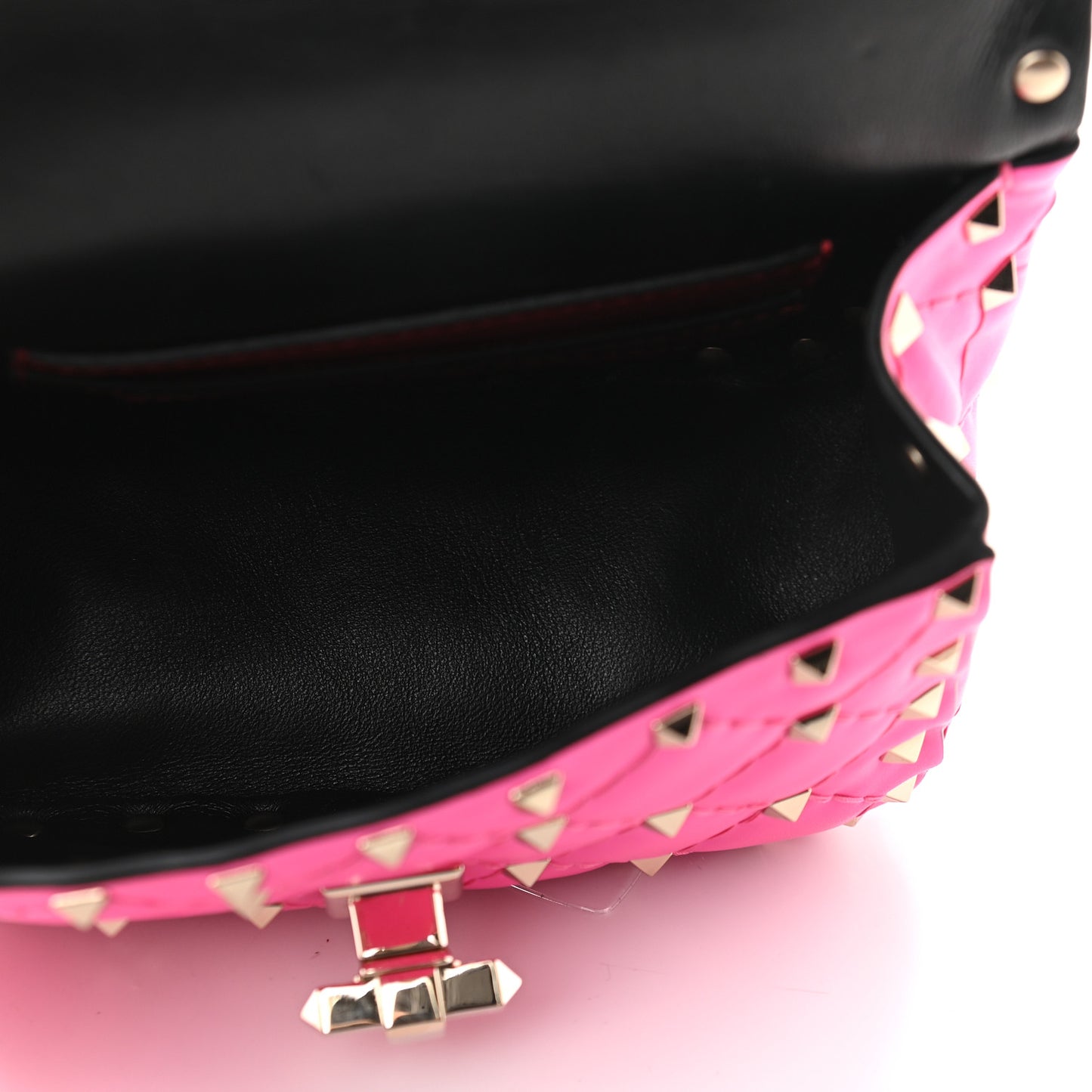 Calfskin Micro Rockstud Spike Shoulder Bag Azalea