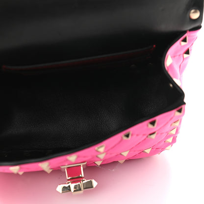 Valentino Garavani Calfskin Micro Rockstud Spike Shoulder Bag Azalea 7 of 8