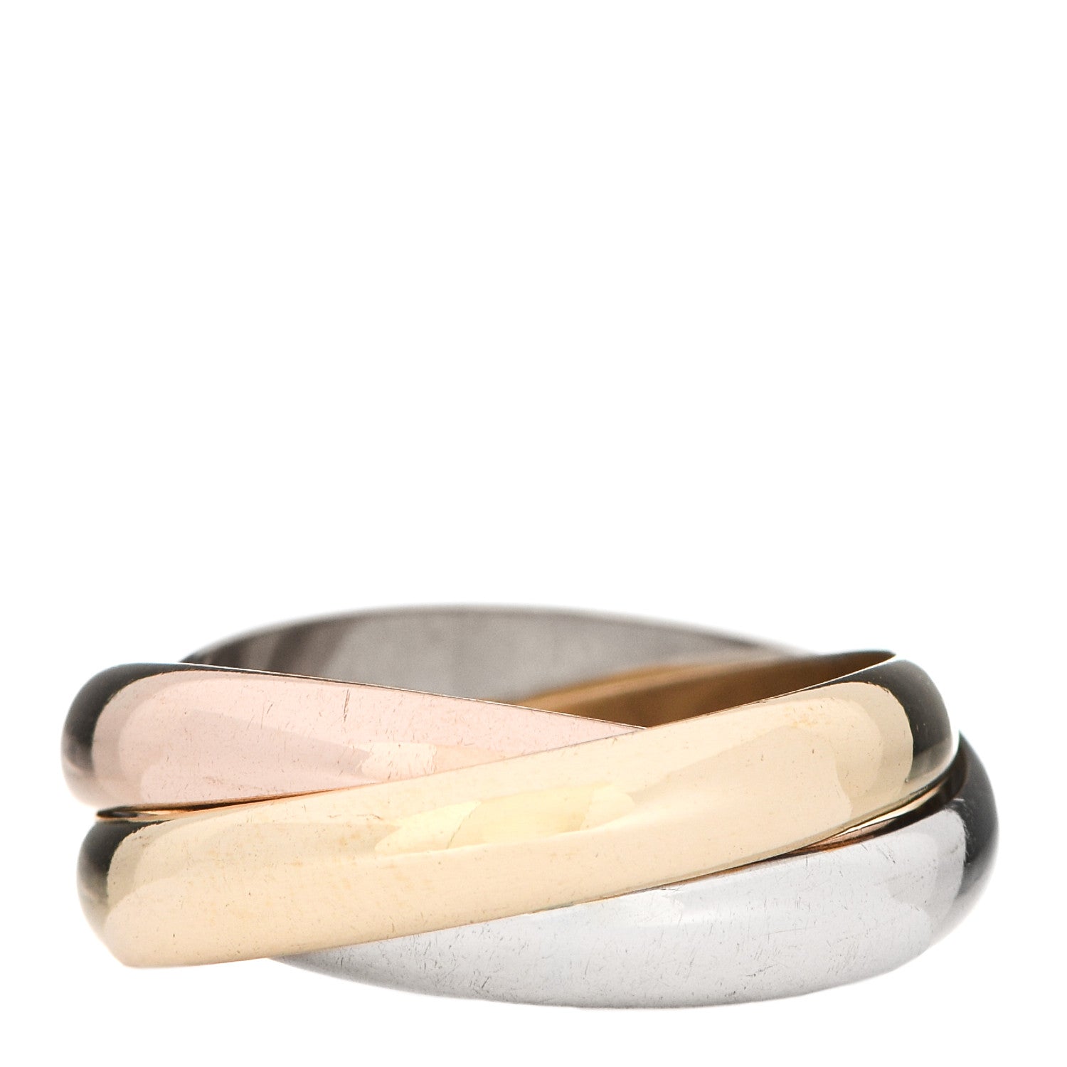 Cartier 18K Pink Yellow White Gold Classic Les Must De Cartier Trinity Ring 53 6.25 3 of 7