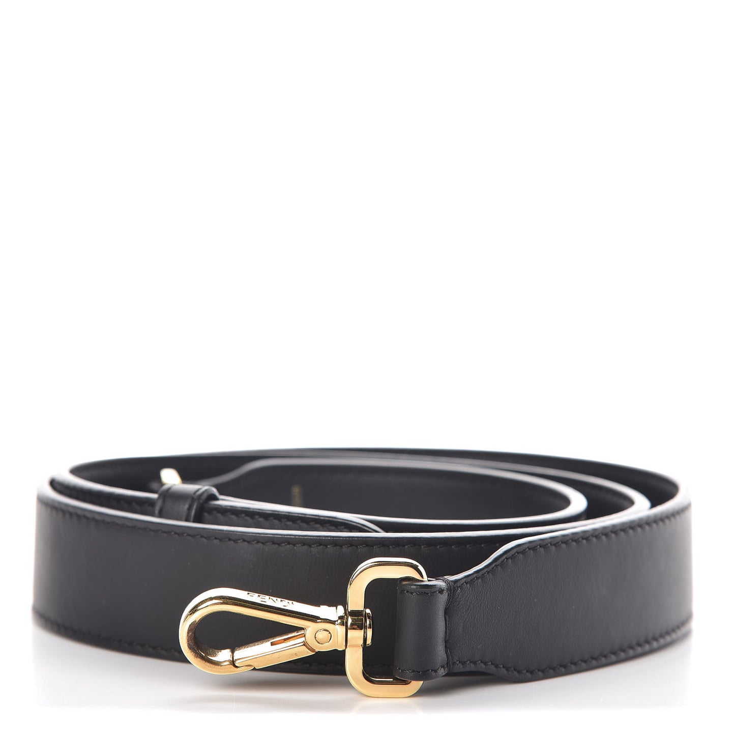 Vitello Century Opaco Flat Studded Strap You Black