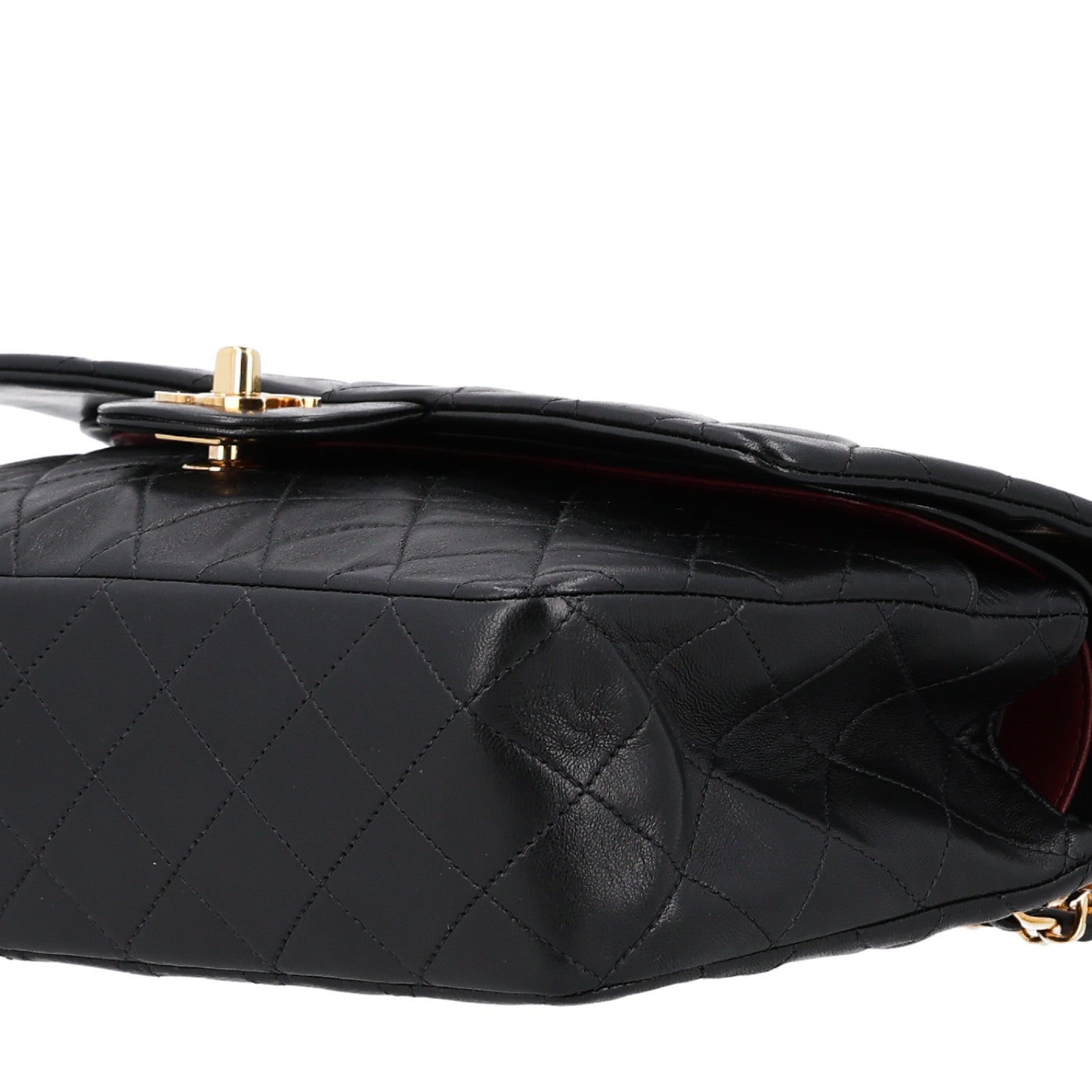 Chanel Lambskin Quilted Medium Double Flap Black 9 of 9